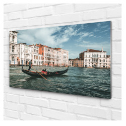 Tablou decorativ din sticla securizata, Gondolier Venetian Tablou decorativ din sticla securizata, Gondolier Venetian
