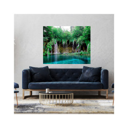 Panou decorativ din sticla securizata, living-room, decor, Cascada Panou decorativ din sticla securizata, living-room, decor, Cascada