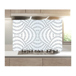 Panou bucatarie, protectie plita, aragaz, antistropire, print UV model Abstract Semicerc