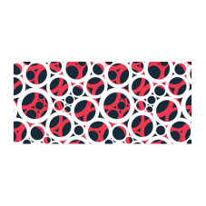 Panou bucatarie, protectie plita, aragaz, antistropire, print UV model Cercuri Mov-Albe
