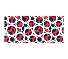 Panou bucatarie, protectie plita, aragaz, antistropire, print UV model Cercuri Mov-Albe
