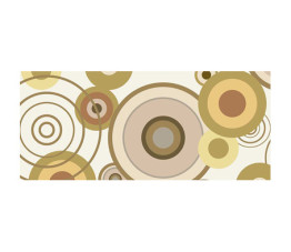 Panou bucatarie, protectie plita, aragaz, antistropire, print UV model Cercuri Maro-Alb
