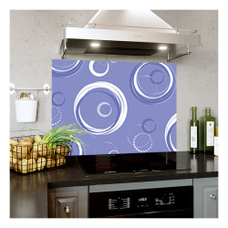 Panou bucatarie, protectie plita, aragaz, antistropire, print UV model Cercuri Violet