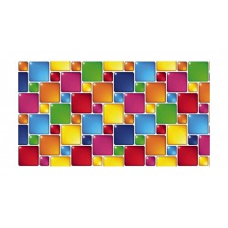 Panou bucatarie, protectie plita, aragaz, antistropire, print UV model Abstract Patratele MultiColore