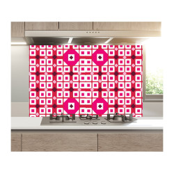Panou bucatarie, protectie plita, aragaz, antistropire, print UV model Abstract Tapet Roz