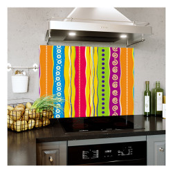 Panou bucatarie, protectie plita, aragaz, antistropire, print UV model Abstract MultiColor 3