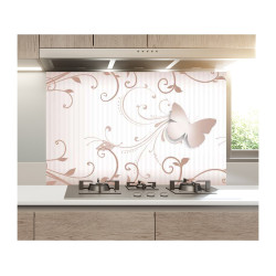 Panou bucatarie, protectie plita, aragaz, antistropire, print UV model Abstract Fluturi