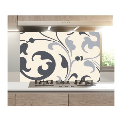 Panou bucatarie, protectie plita, aragaz, antistropire, print UV model Abstract Floral Mov