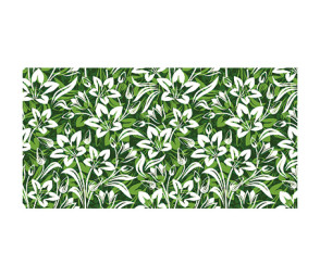 Panou bucatarie, protectie plita, aragaz, antistropire, print UV model Flori Albe si Verzi