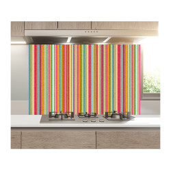 Panou bucatarie, protectie plita, aragaz, antistropire, print UV model Abstract Dungi Colorate 1