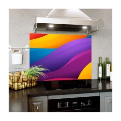 Panou antistropire pentru bucatarie sticla securizata, model MultiColor Abstract Panou antistropire pentru bucatarie sticla securizata, model MultiColor Abstract