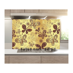 Panou bucatarie, protectie plita, aragaz, antistropire, print UV model Fluturasi