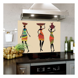 Panou bucatarie, protectie plita, aragaz, antistropire, print UV model Fete Africane