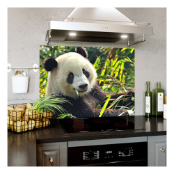 Panou protectie plita, aragaz, print UV, Ursulet Panda