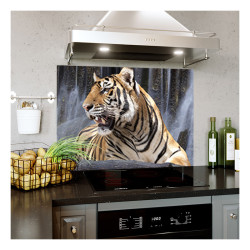 Panou bucatarie, protectie plita, aragaz, antistropire, print UV model Tigru 3