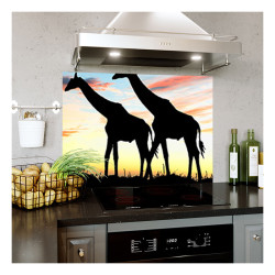 Panou bucatarie, protectie plita, aragaz, antistropire, print UV model Girafe Panou bucatarie, protectie plita, aragaz, antistropire, print UV model Girafe