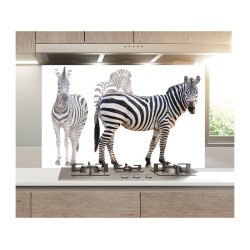 Panou bucatarie, protectie plita, aragaz, antistropire, print UV model Zebra