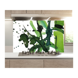Panou bucatarie, protectie plita, aragaz, antistropire, print UV model Bambus Verde