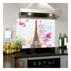 Panou bucatarie, protectie plita, aragaz, antistropire, print UV model Turnul Eiffel
