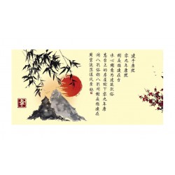 Panou bucatarie, protectie plita, aragaz, antistropire, print UV model Munti Chinezi