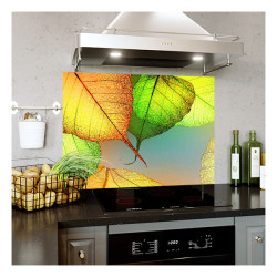 Panou bucatarie, protectie plita, aragaz, antistropire, print UV model Frunze Colore