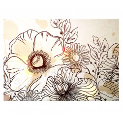 Panou bucatarie, protectie plita, aragaz, antistropire, print UV model Flori Desen 2