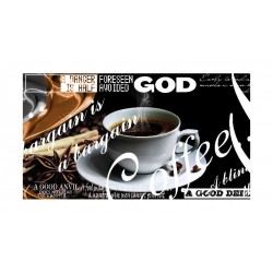 Panou bucatarie, protectie plita, aragaz, antistropire, print UV model Ceasca de Cafea God