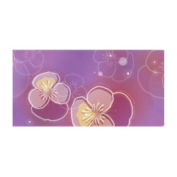 Panou bucatarie, protectie plita, aragaz, antistropire, print UV model Flori cu Fundal Mov