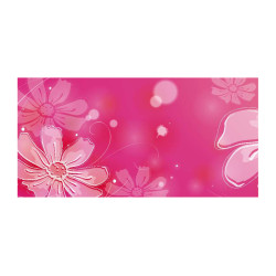 Panou bucatarie, protectie plita, aragaz, antistropire, print UV model Flori cu Fundal Roz