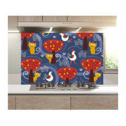Panou bucatarie, protectie plita, aragaz, antistropire, print UV model Animale Domestice
