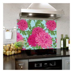 Panou bucatarie, protectie plita, aragaz, antistropire, print UV model Tapet Floral 9