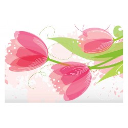Panou bucatarie, protectie plita, aragaz, antistropire, print UV model Vesela cu Tapet Lalele
