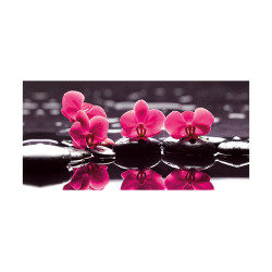 Panou bucatarie, protectie plita, aragaz, antistropire, print UV model Orhidee Violet