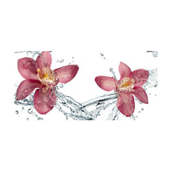 Panou bucatarie, protectie plita, aragaz, antistropire, print UV model Stropi de Apa Orhidee
