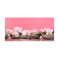 Panou bucatarie, protectie plita, aragaz, antistropire, print UV model Orhidee Roz