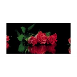 Panou bucatarie, protectie plita, aragaz, antistropire, print UV model Trei Trandafiri Rosii