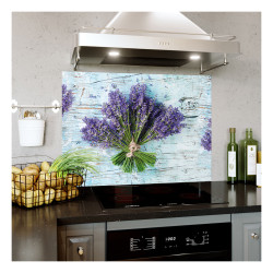 Panou bucatarie, protectie plita, aragaz, antistropire, print UV model Lavanda 2