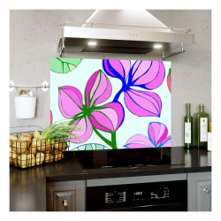 Panou bucatarie, protectie plita, aragaz, antistropire, print UV model Desen cu Flori