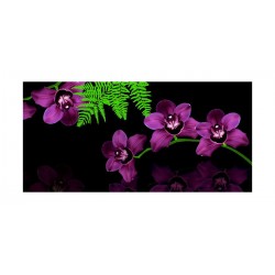 Panou bucatarie, protectie plita, aragaz, antistropire, print UV model Orhidee Violet 3
