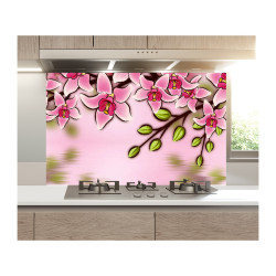Panou bucatarie, protectie plita, aragaz, antistropire, print UV model Desen Decorativ Orhidee
