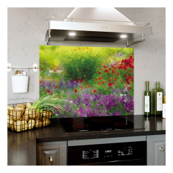 Panou bucatarie, protectie plita, aragaz, antistropire, print UV model Pictura Color Flori