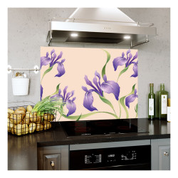 Panou bucatarie, protectie plita, aragaz, antistropire, print UV model Iris Olandez
