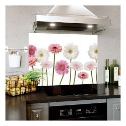 Panou bucatarie, protectie plita, aragaz, antistropire, print UV model Floricele