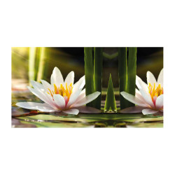 Panou bucatarie, protectie plita, aragaz, antistropire, print UV model Floare Lotus