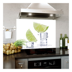 Panou bucatarie, protectie plita, aragaz, antistropire, print UV model Gheata si Lime