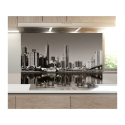 Panou bucatarie, protectie plita, aragaz, antistropire, print UV model Manhattan