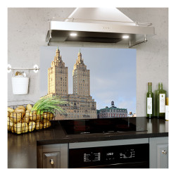 Panou bucatarie, protectie plita, aragaz, antistropire, print UV model Central Park