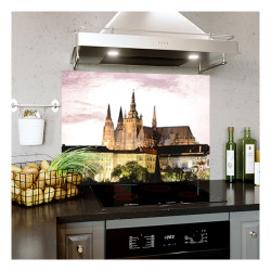 Panou bucatarie, protectie plita, aragaz, antistropire, print UV model Cetatea din Praga