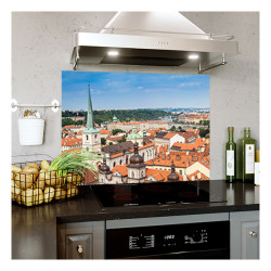 Panou bucatarie, protectie plita, aragaz, antistropire, print UV model Praga Rynek