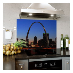 Panou bucatarie, protectie plita, aragaz, antistropire, print UV model Skyline
